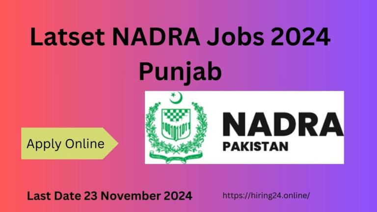 Latset NADRA Jobs 2024 Punjab